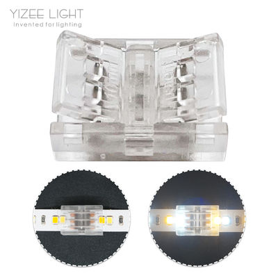 3 PIN 10 mm PCB a PCB SMD Conector de banda LED sin soldadura transparente