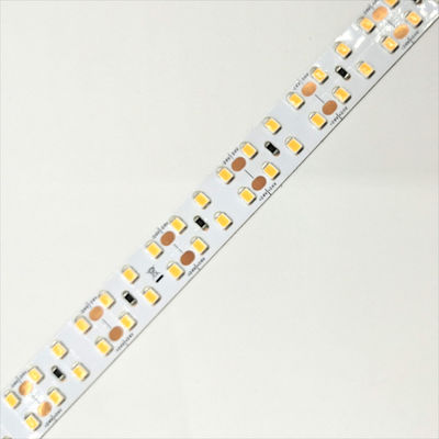 Dos filas DC24V 15mm de ancho Flexible LED de banda blanca brillante con cinta flexible