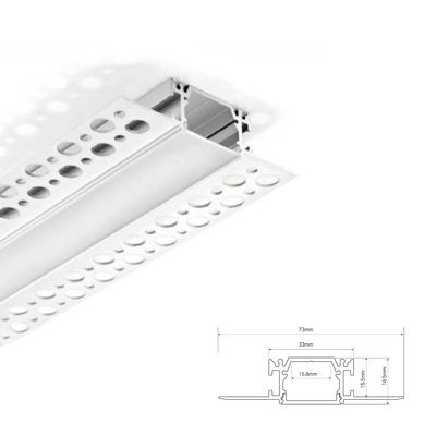 33 * 19 mm de perfiles de aluminio de yeso de pared seca empotrada para banda de LED